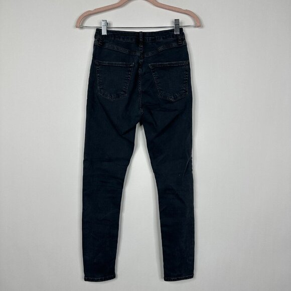 2/$30 Topshop Moto Jamie Jeans High Rise Ankle Skinny Washed Black W26 #9359 - Picture 6 of 11